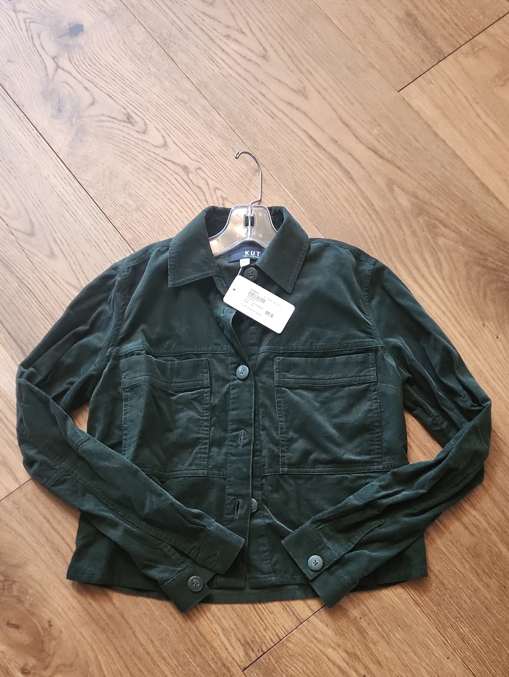 Kut from the Kloth Forest Green Utility Shirt Jacket